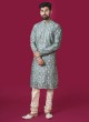 Readymade Green Printed Cotton Kurta Pajama